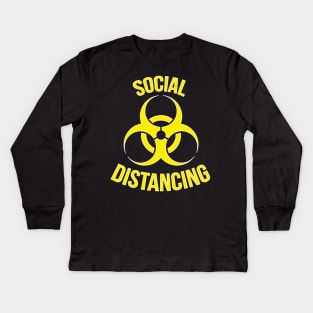 Biohazard Social Distancing Kids Long Sleeve T-Shirt